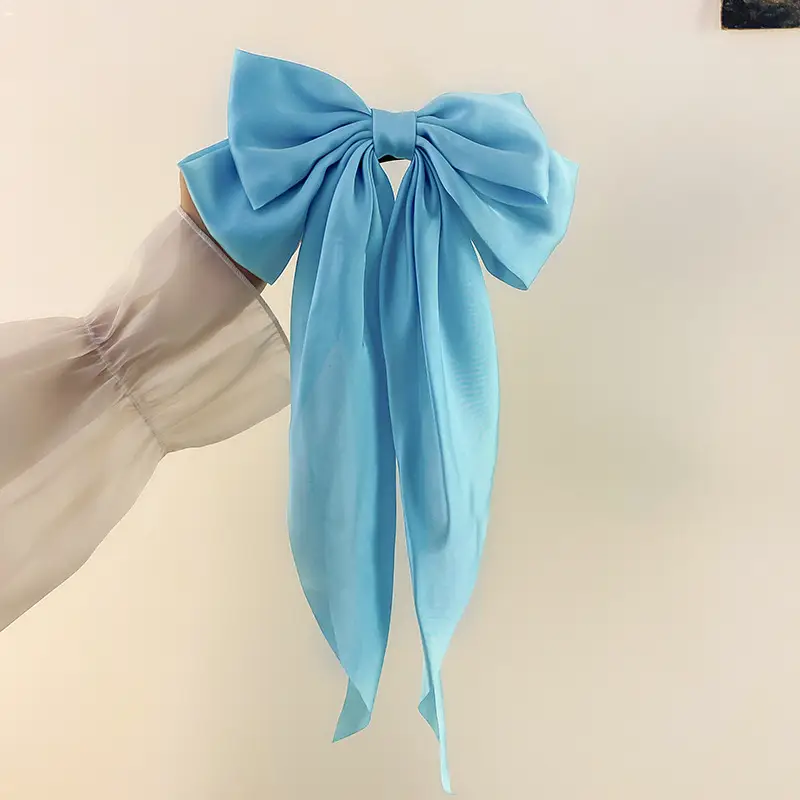Cross-Border Large Bow Hairpin for Women Satin - Image 13
