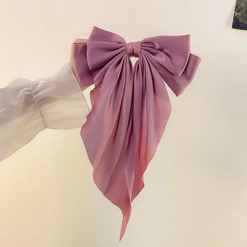 Cross-Border Large Bow Hairpin for Women Satin - Image 14