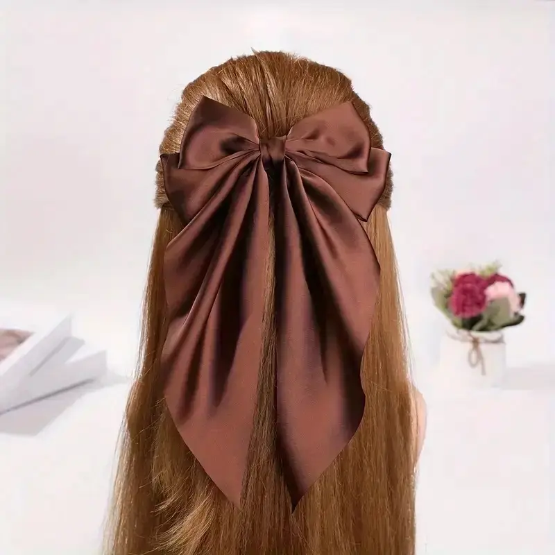 Cross-Border Large Bow Hairpin for Women Satin - Image 16