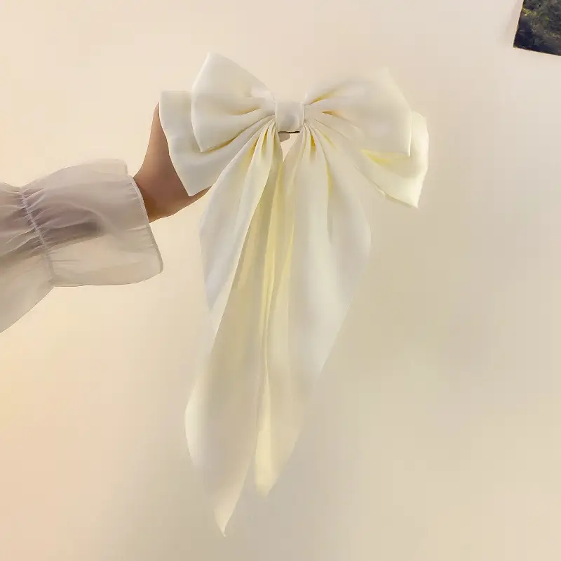 Cross-Border Large Bow Hairpin for Women Satin - Image 2