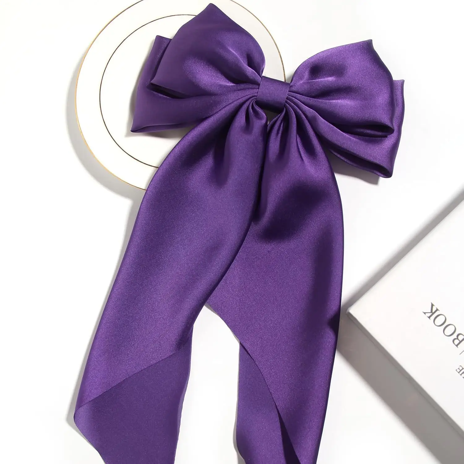 Cross-Border Large Bow Hairpin for Women Satin - Image 25
