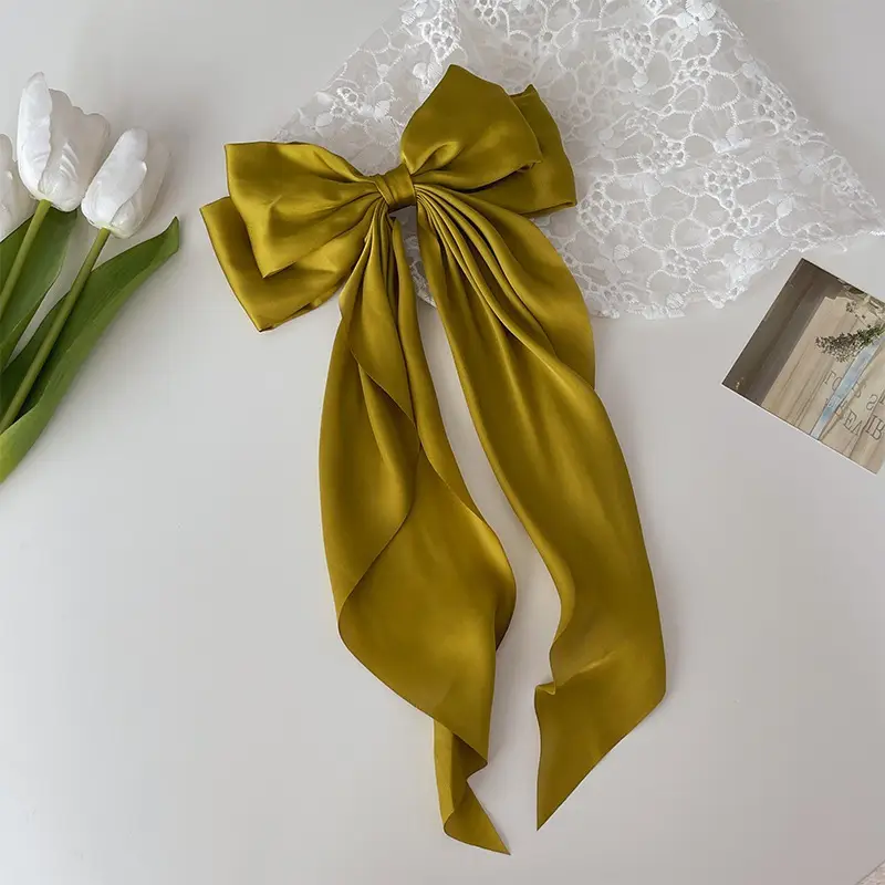 Cross-Border Large Bow Hairpin for Women Satin - Image 26