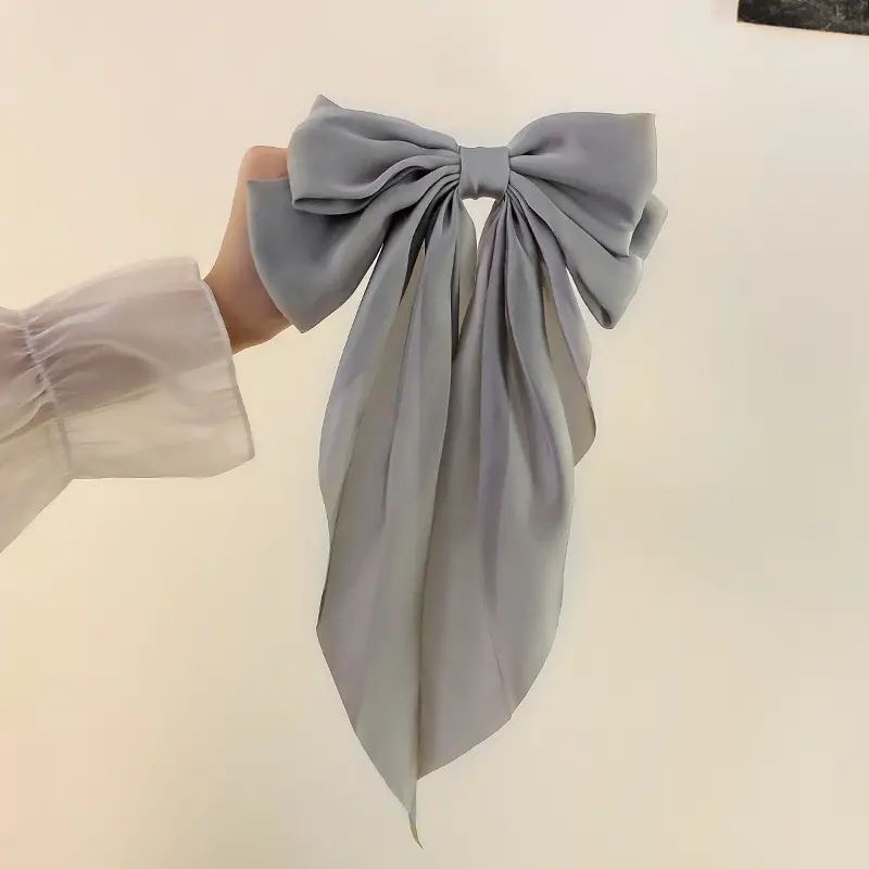 Cross-Border Large Bow Hairpin for Women Satin - Image 3