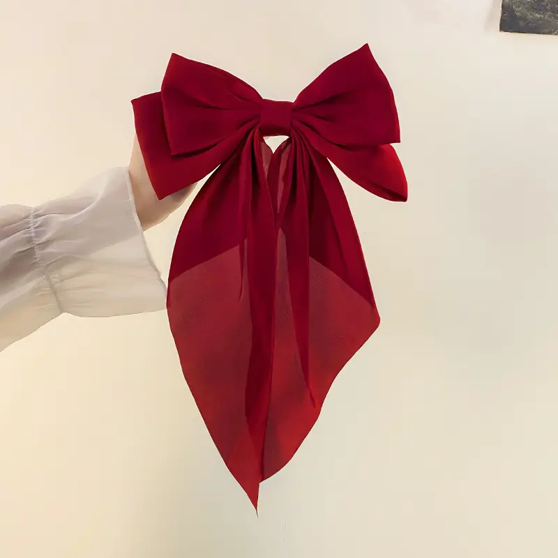 Cross-Border Large Bow Hairpin for Women Satin - Image 5