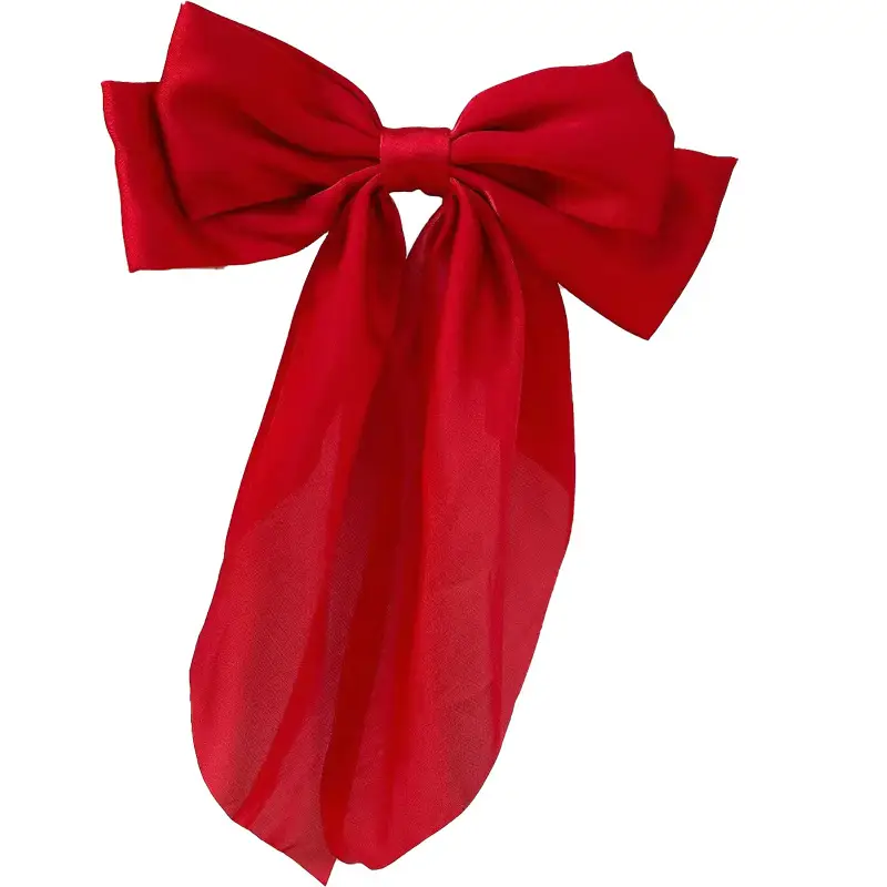 Cross-Border Large Bow Hairpin for Women Satin - Image 7