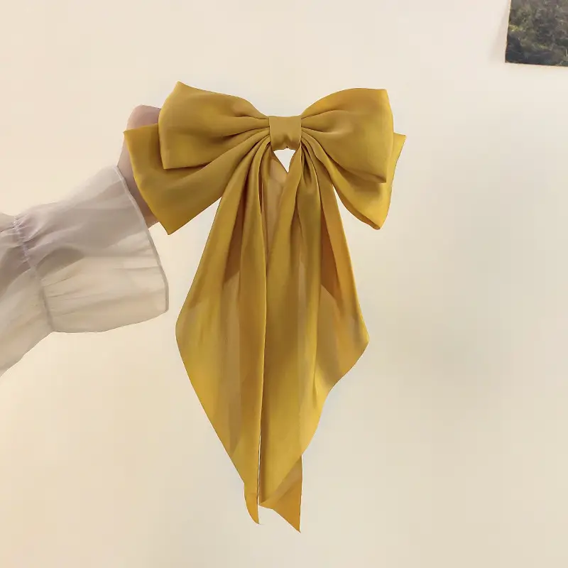 Cross-Border Large Bow Hairpin for Women Satin - Image 8