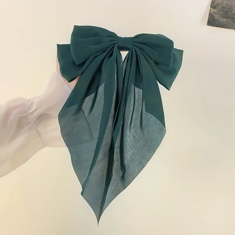 Cross-Border Large Bow Hairpin for Women Satin - Image 9