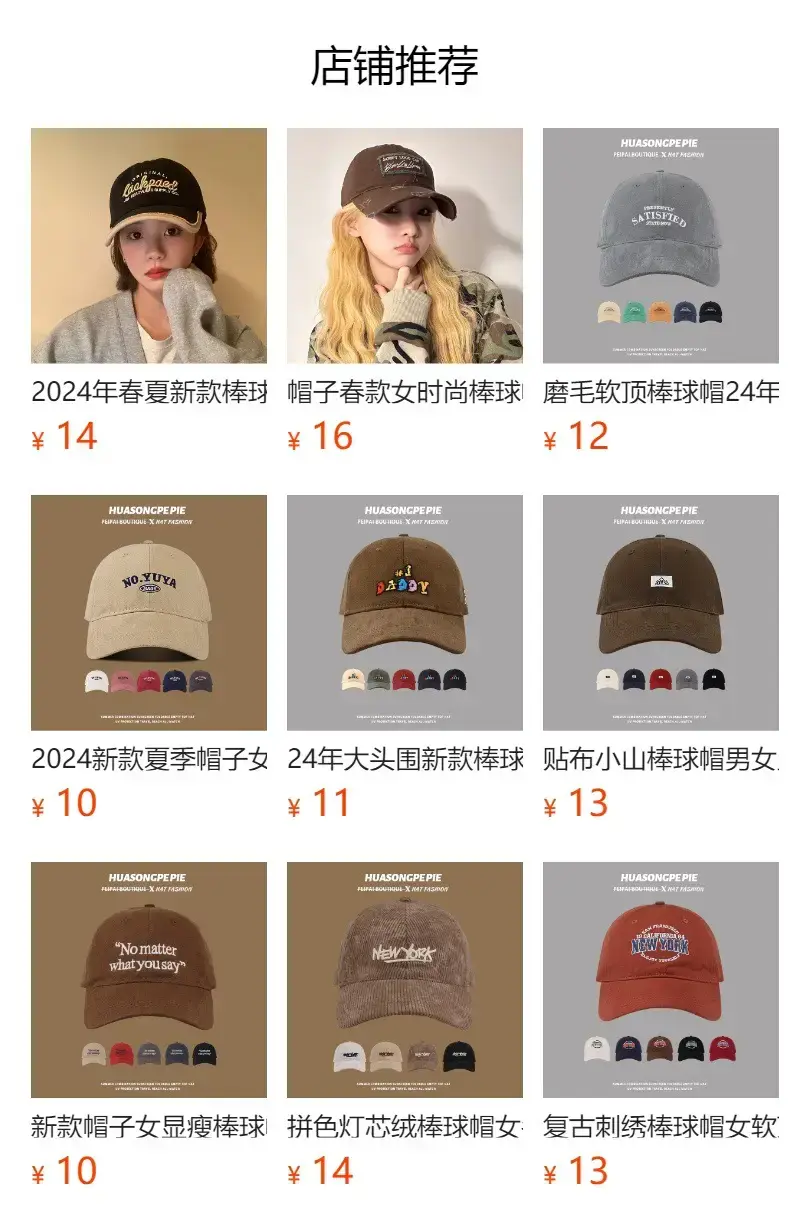 Women's Blue Brown Embroidered Baseball Cap — feature 1