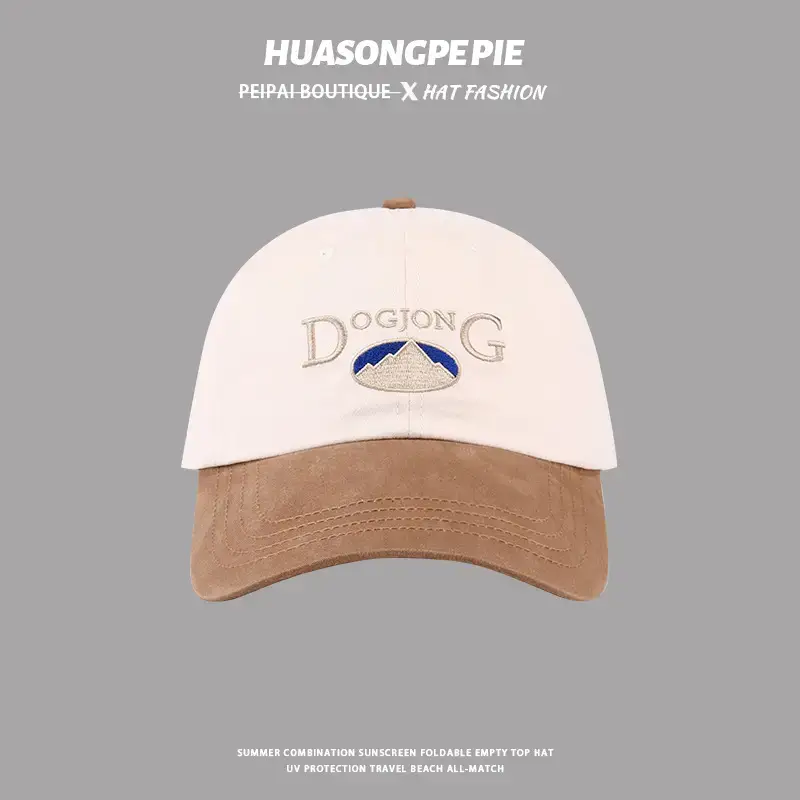 Women's Blue Brown Embroidered Baseball Cap - Image 3
