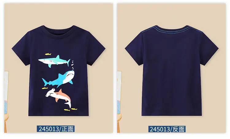 2025 Kids T-Shirt Navy Blue Dolphin Print — feature 9