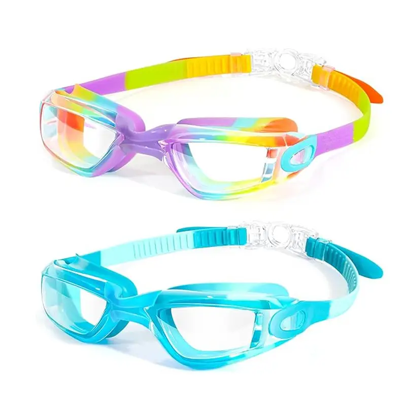 2026 New Cross-Border Hot-Selling Children's High-Definition Waterproof Anti-Fog Color-Coated Professional Swimming Goggles and Protective Goggles Manufacturer Wholesale