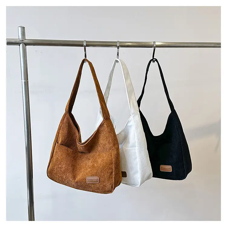 Black Canvas Shoulder Bag for Women 2024 - Image 4