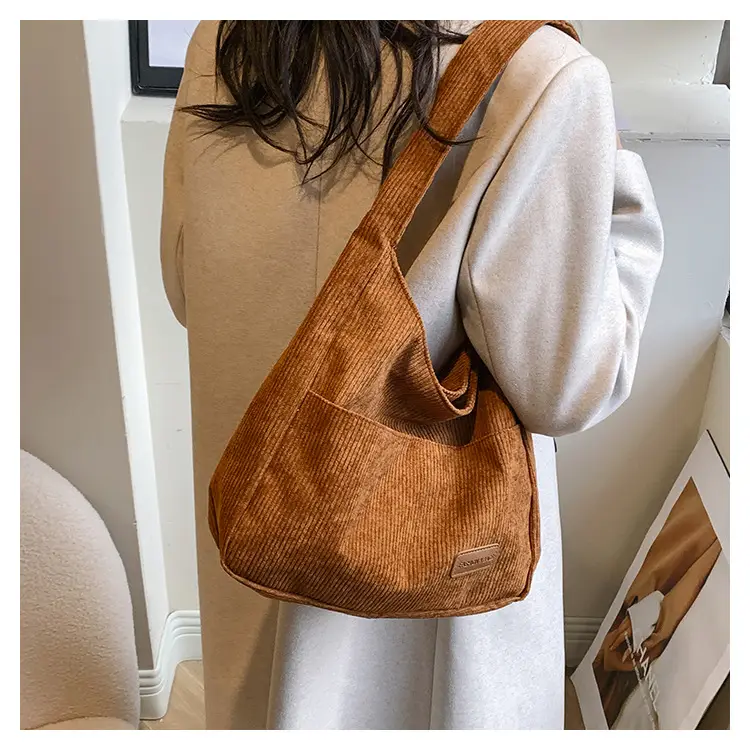Black Canvas Shoulder Bag for Women 2024 - Image 6