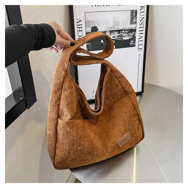Black Canvas Shoulder Bag for Women 2024 - Image 3