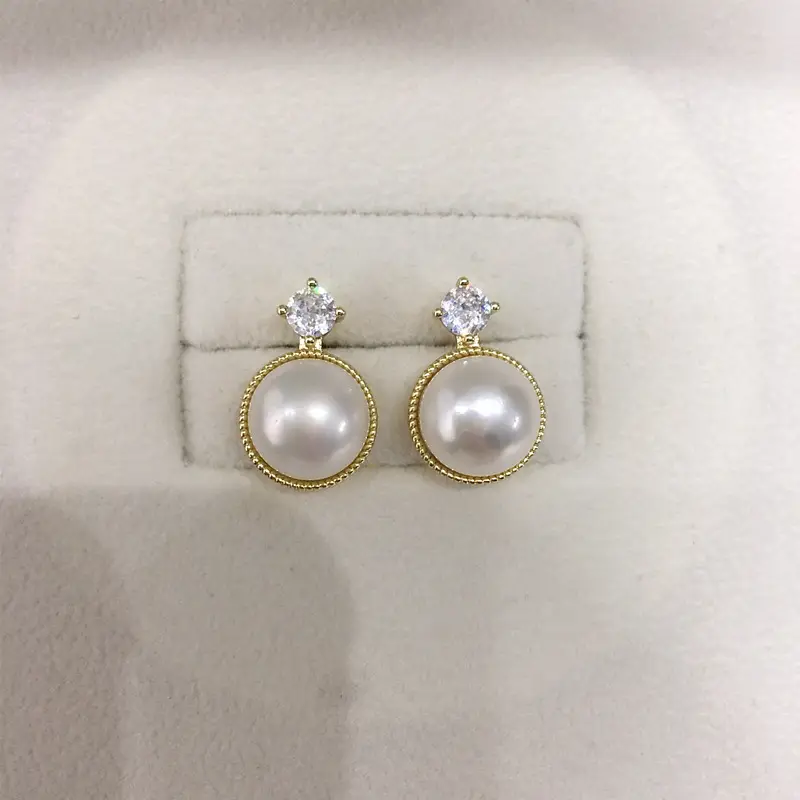 Princess Pearl Earrings Gold Plated Women's Fashion Jewelry — feature 6