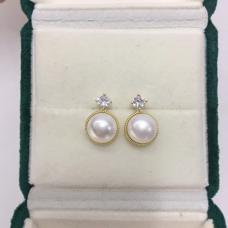 Princess Pearl Earrings Gold Plated Women's Fashion Jewelry — feature 7