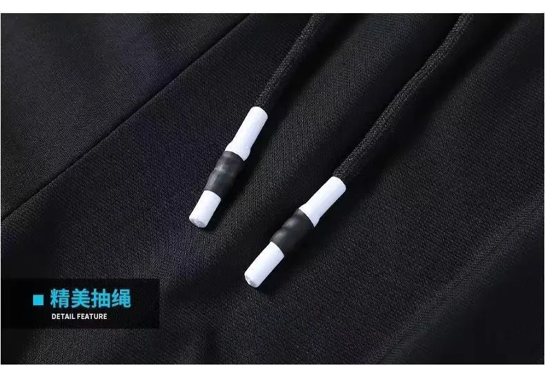 Men Black Zipper Ice Silk Pants Summer Loose — feature 13