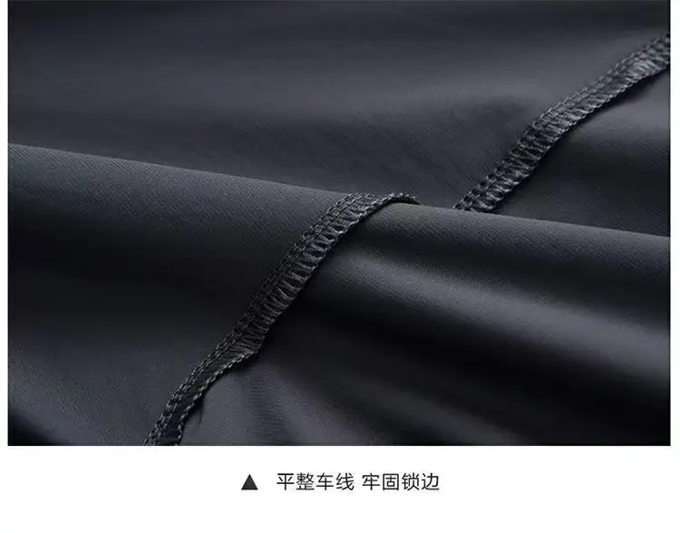 Men Black Zipper Ice Silk Pants Summer Loose — feature 22