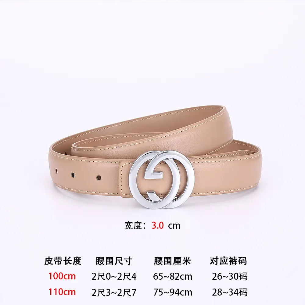 2026 Women's Black Leather Belt with Logo Buckle - Image 5