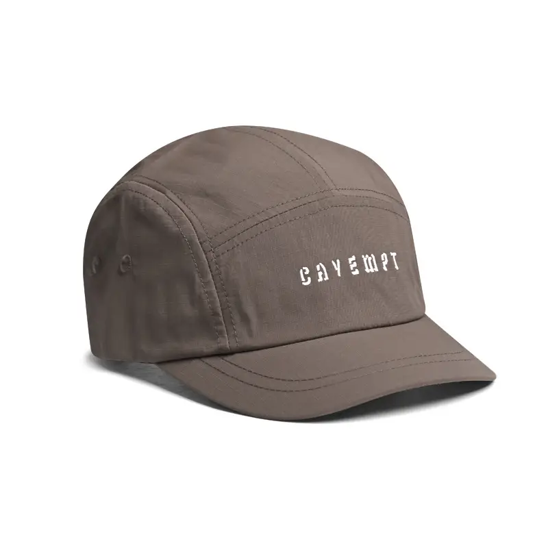 Men's Brim Cap Summer Hat Gray Beige with "CAYEBYFT" Logo - Image 3