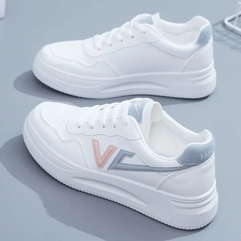 Women White Korean Casual Skate Shoes 2024 - Image 11