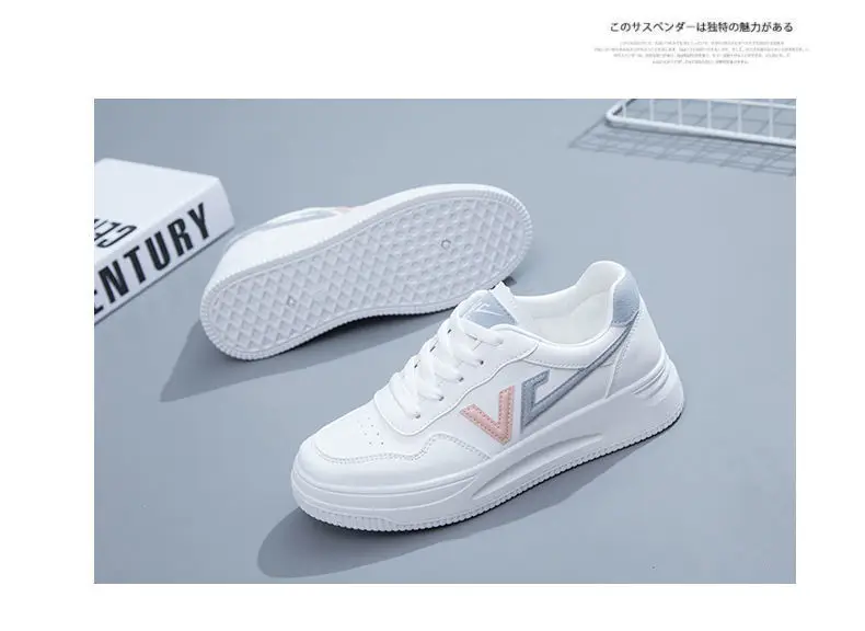 Women White Korean Casual Skate Shoes 2024 — feature 11
