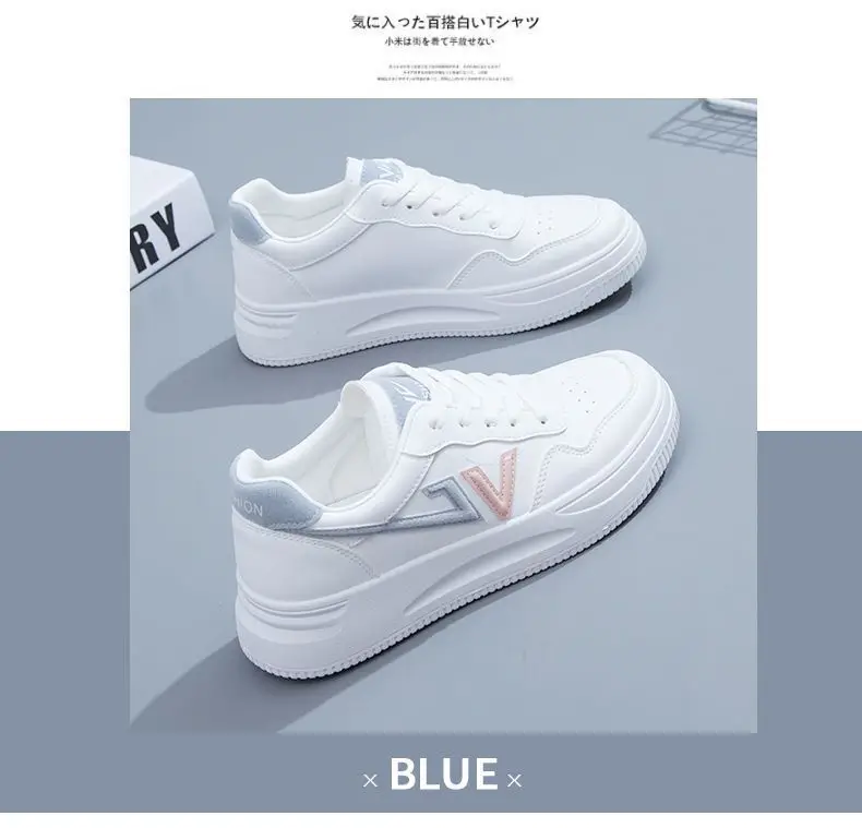 Women White Korean Casual Skate Shoes 2024 — feature 12