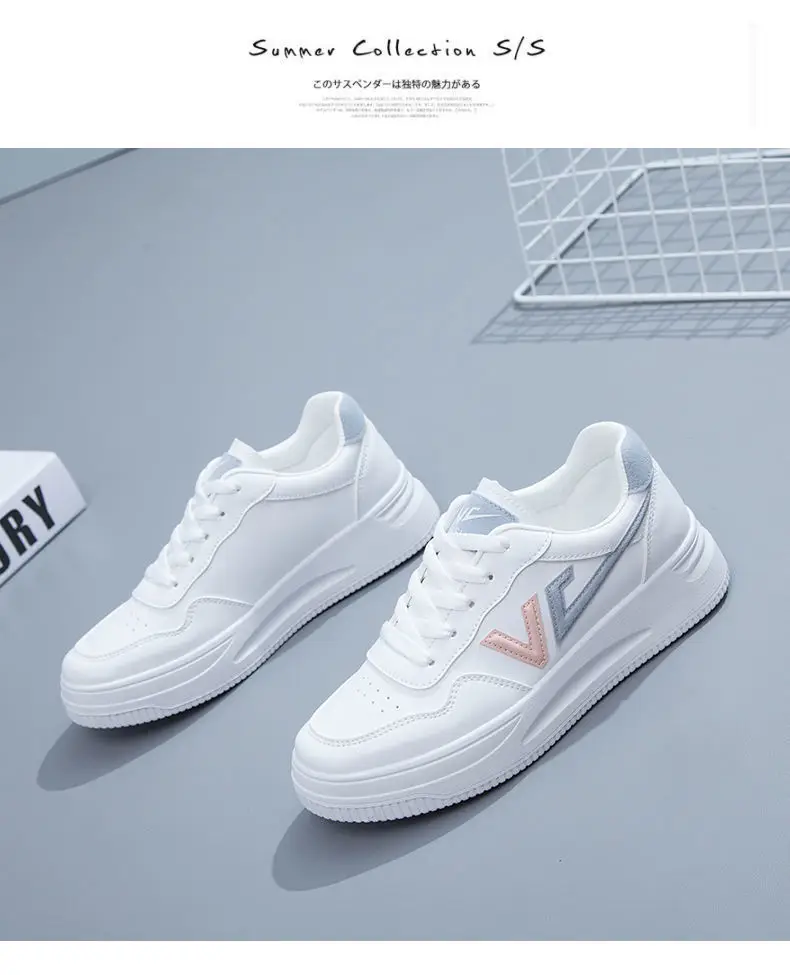 Women White Korean Casual Skate Shoes 2024 — feature 14