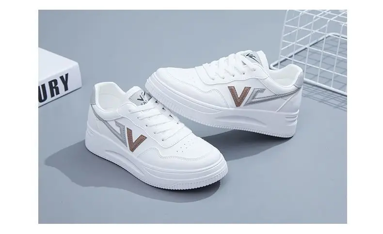 Women White Korean Casual Skate Shoes 2024 — feature 15