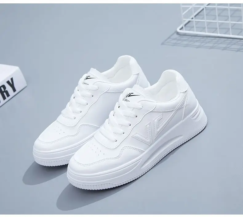 Women White Korean Casual Skate Shoes 2024 — feature 6