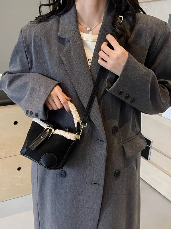 Korean Style Plush Shoulder Bag for Women 2024 - Image 6