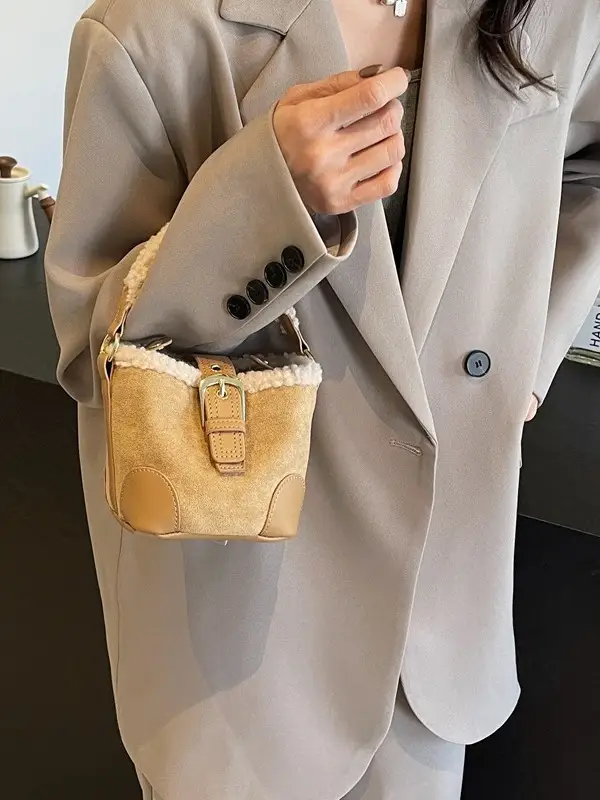 Korean Style Plush Shoulder Bag for Women 2024 - Image 7