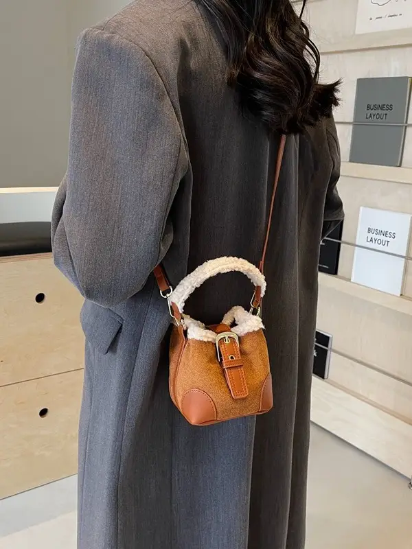Korean Style Plush Shoulder Bag for Women 2024 - Image 8