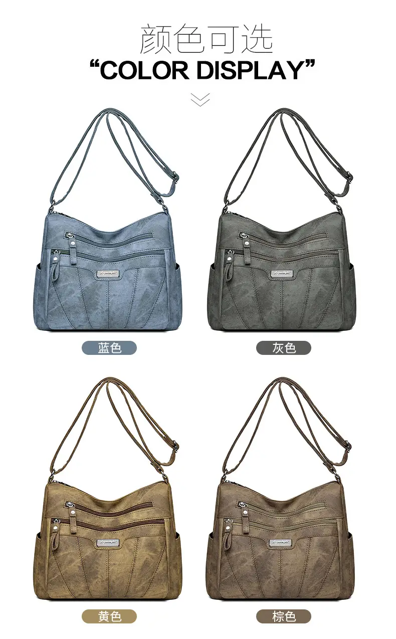 Women Crossbody Shoulder Bag Brown Quilted Messenger — feature 12