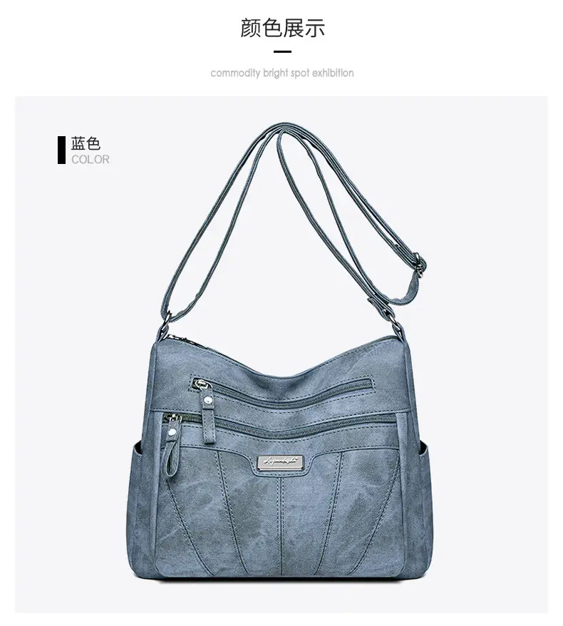 Women Crossbody Shoulder Bag Brown Quilted Messenger — feature 18