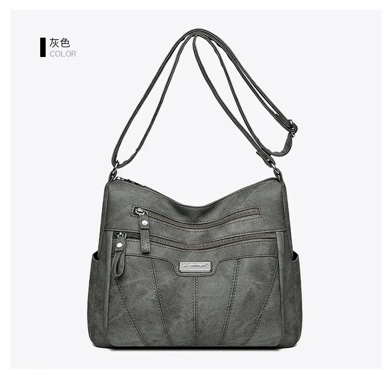 Women Crossbody Shoulder Bag Brown Quilted Messenger — feature 19