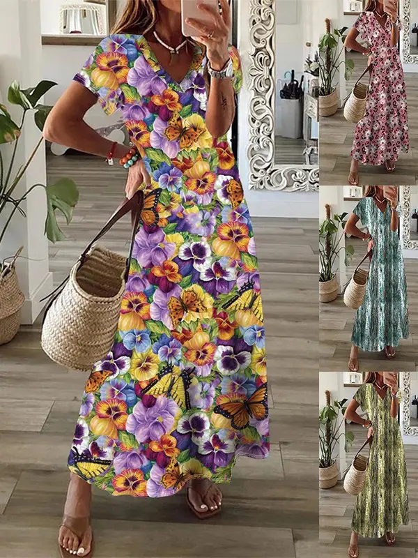 2024 Printed Large Swing Dress for Women - Image 8