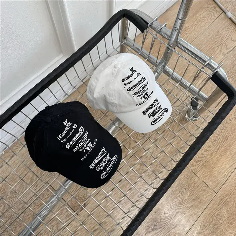 Men & Women Retro Lettered Baseball Caps High Street Fashion
