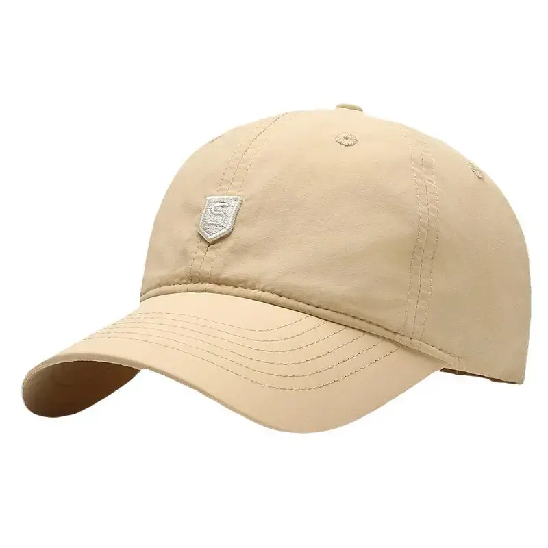 Men's Beige Logo Baseball Cap with Brand Embroidery - Image 11
