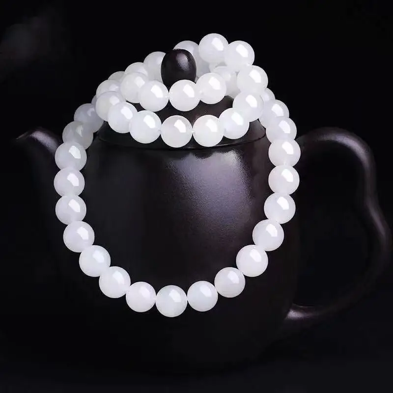 White Jade Pearl Necklace for Women Mother's Gift — feature 4