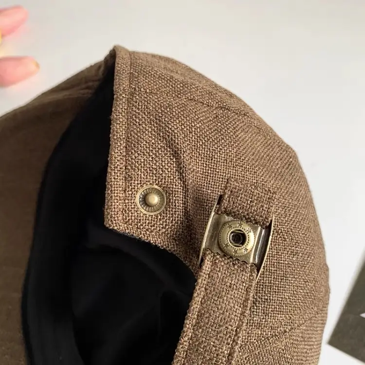 Japanese Retro Peaked Cap Men Women Cotton Linen British Style - Image 8
