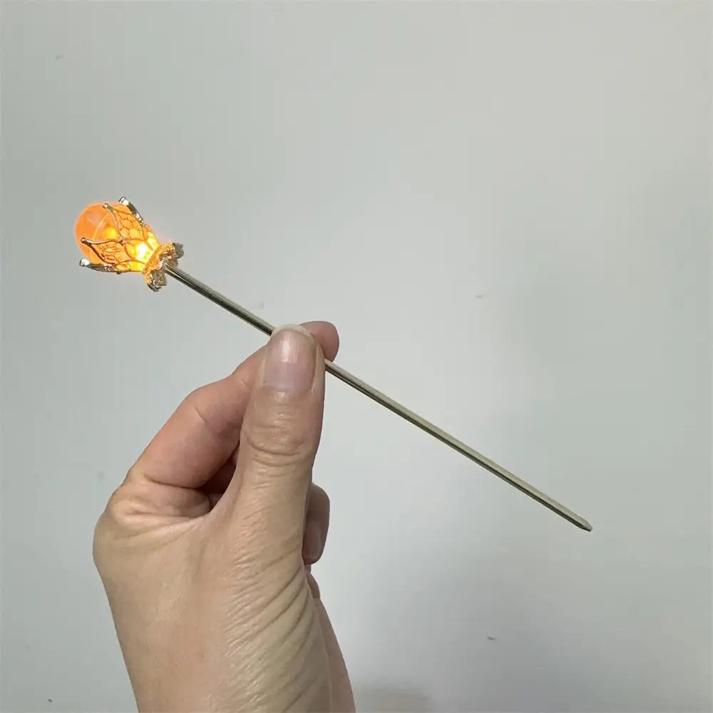 Ancient Light-Emitting Hairpin Lamp with Tassel Design - Image 24