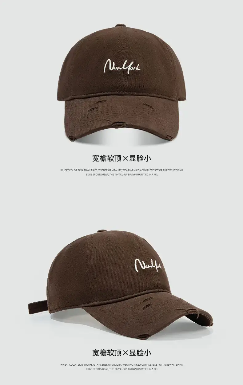New York Embroidered Peaked Cap Women's Blue — feature 11