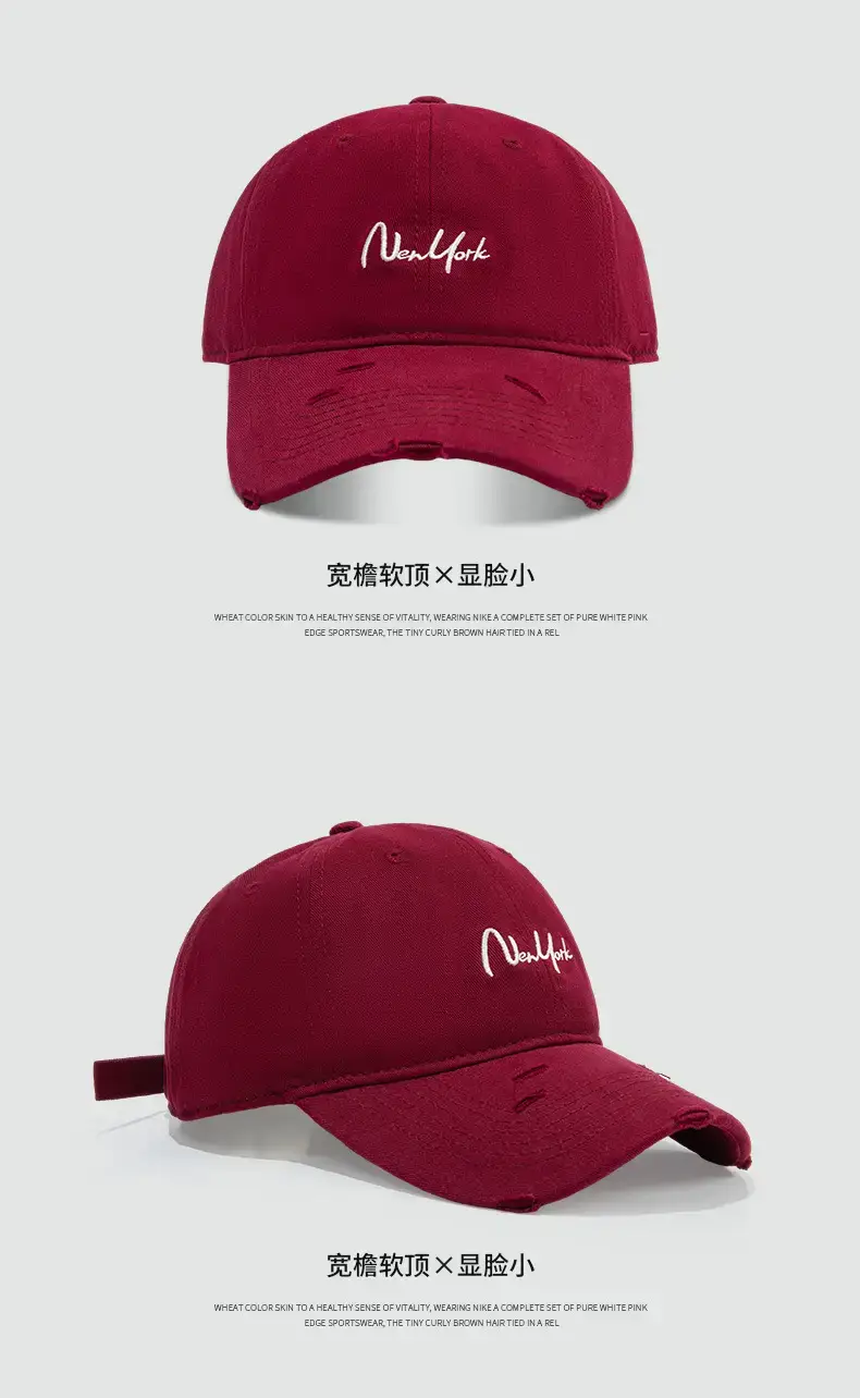 New York Embroidered Peaked Cap Women's Blue — feature 12