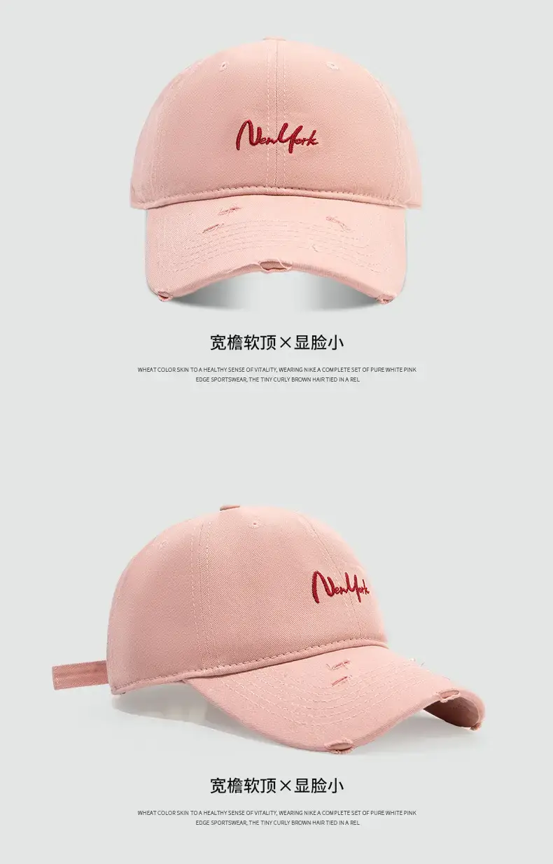 New York Embroidered Peaked Cap Women's Blue — feature 7