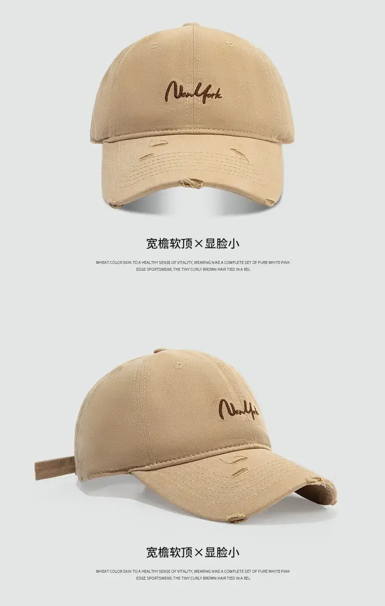 New York Embroidered Peaked Cap Women's Blue — feature 9