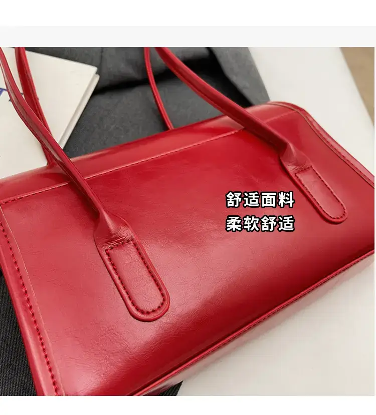 Women Retro Brown Leather Shoulder Bag 2023 — feature 4