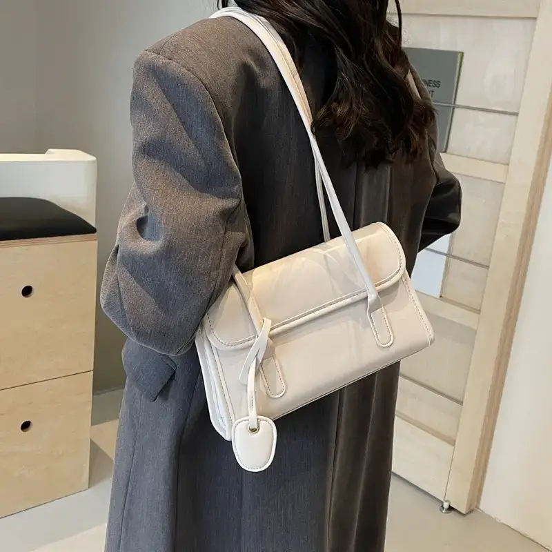 Women Retro Brown Leather Shoulder Bag 2023 - Image 4