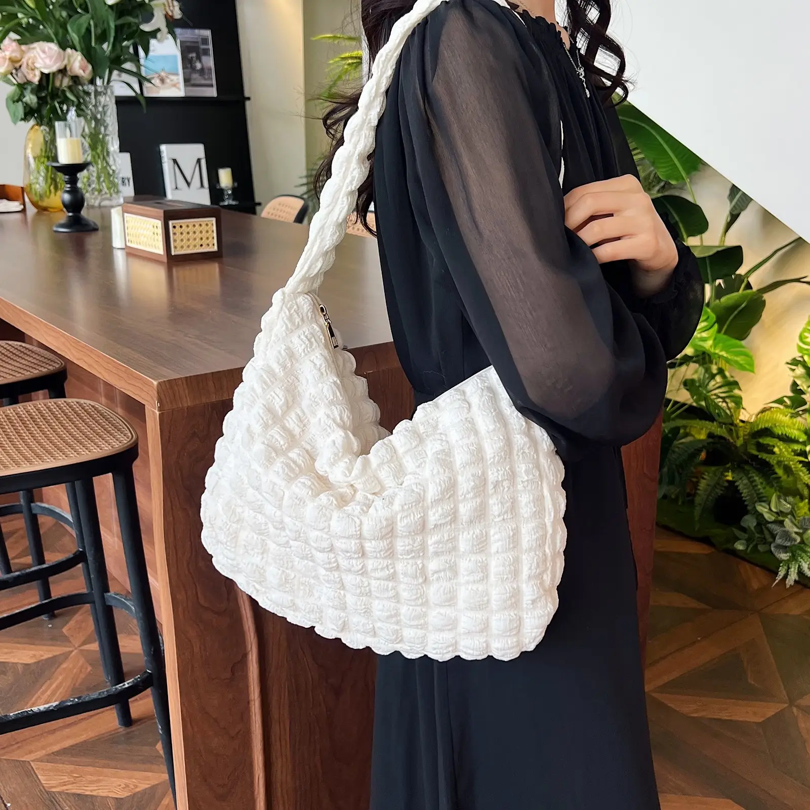 Pink Puff Cloud Shoulder Bag for Women - Image 8