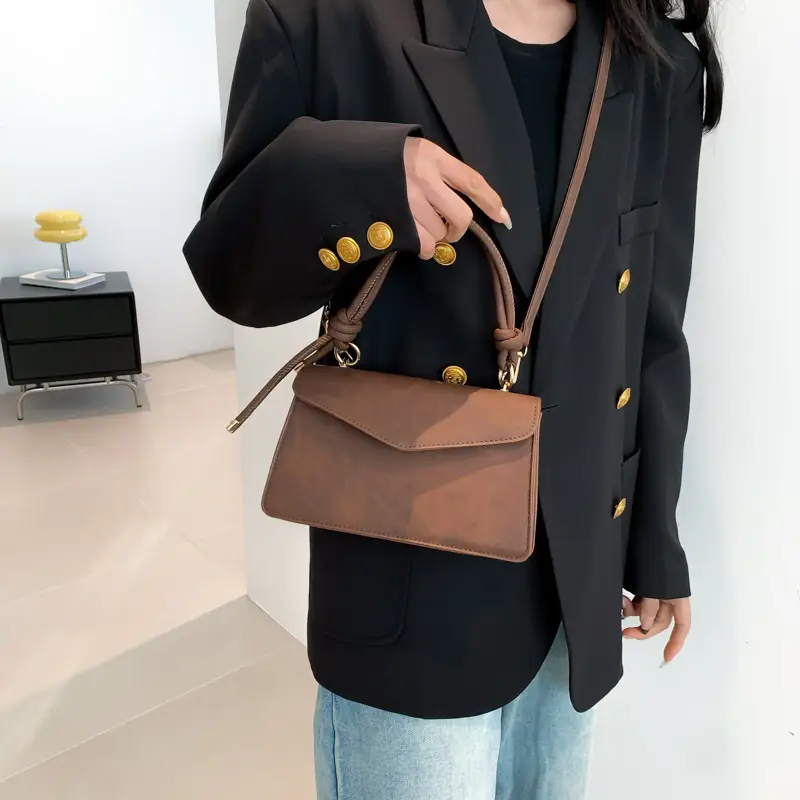 Black Textured Shoulder Bag for Women 2026 - Image 7